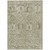 3' X 5' Fern Green And Beige Floral Medallion Washable Indoor Outdoor Area Rug