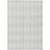 5' X 8' Silver And Ivory Geometric Washable Indoor Outdoor Area Rug
