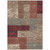5' X 8' Brown And Terra Cotta Geometric Washable Indoor Outdoor Area Rug