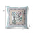 16" x 16" Gray Peacock Blown Seam Floral Indoor Outdoor Throw Pillow Home Accent