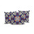 Set of Three 16" X 16" Blue and Orange Blown Seam Floral Indoor Outdoor Throw Pillow Polyester Home Accent