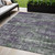 5' X 8' Purple And Green Geometric Washable Indoor Outdoor Area Rug