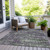5' X 8' Purple And Green Geometric Washable Indoor Outdoor Area Rug