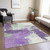 3' X 5' Purple Mint Green And Ivory Abstract Washable Indoor Outdoor Area Rug - Purple, Mint Green, Ivory
