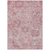5' X 8' Pink And Gray Damask Washable Indoor Outdoor Area Rug