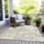 3' X 5' Beige And Ivory Abstract Washable Indoor Outdoor Area Rug