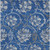 3' X 5' Navy Blue And Silver Floral Washable Indoor Outdoor Area Rug