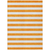 5' X 8' Orange and White Striped Washable Non Skid Indoor Outdoor Area Rug