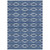 5' X 8' Navy Blue And Ivory Geometric Washable Indoor Outdoor Area Rug Transitional Style - Navy Blue, Ivory Color