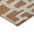 3' X 5' Terra Cotta And Gray Abstract Washable Indoor Outdoor Area Rug