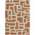 3' X 5' Terra Cotta And Gray Abstract Washable Indoor Outdoor Area Rug
