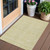 3' X 5' Wheat Gold And Tan Striped Washable Indoor Outdoor Area Rug