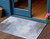 3' X 5' Sky Blue Gray And Ivory Abstract Washable Indoor Outdoor Area Rug