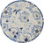 5' Blue And Gray Round Floral Indoor Outdoor Area Rug - Blue, Gray