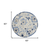 5' Blue And Gray Round Floral Indoor Outdoor Area Rug