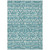 5' X 8' Teal Blue And Ivory Southwestern Washable Indoor Outdoor Area Rug