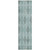 8' Runner Teal Geometric Washable Non Skid Indoor Outdoor Runner Rug - Teal Blue