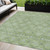 5' X 8' Green And Gray Floral Washable Indoor Outdoor Area Rug - Green, Gray