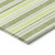 2' X 8' Green and Yellow Striped Washable Indoor Outdoor Runner Rug