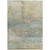 3' X 5' Wheat Sky Blue And Beige Abstract Washable Indoor Outdoor Area Rug
