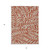5' X 8' Orange And Ivory Floral Washable Indoor Outdoor Area Rug