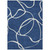 5' X 8' Navy Blue And Ivory Abstract Washable Indoor Outdoor Area Rug - 606114962946