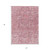 5' X 8' Pink Blush And Charcoal Floral Washable Indoor Outdoor Area Rug