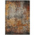 3' X 5' Copper Terra Cotta And Black Abstract Washable Indoor Outdoor Area Rug
