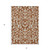 3' X 5' Brown And Beige Floral Washable Indoor Outdoor Area Rug