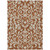 3' X 5' Brown And Beige Floral Washable Indoor Outdoor Area Rug