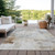 5' X 8' Linen Gray And Ivory Abstract Washable Indoor Outdoor Area Rug