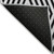 8' Black And White Geometric Washable Indoor Outdoor Runner Rug
