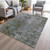 5' X 8' Brown And Gray Abstract Washable Indoor Outdoor Area Rug