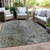 5' X 8' Brown And Gray Abstract Washable Indoor Outdoor Area Rug