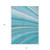 5' X 8' Teal Blue Aqua And Blue Abstract Washable Indoor Outdoor Area Rug