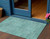 3' X 5' Teal Blue And Aqua Geometric Washable Indoor Outdoor Area Rug - Teal Blue, Aqua