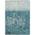 5' X 8' Teal Blue And Silver Abstract Washable Indoor Outdoor Area Rug - Teal Blue, Silver