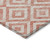 3' X 5' Salmon And Ivory Geometric Washable Indoor Outdoor Area Rug - Salmon, Ivory