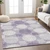 5' X 8' Purple And Ivory Geometric Washable Indoor Outdoor Area Rug Transitional Style - Purple, Ivory Color