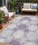 5' X 8' Purple And Ivory Geometric Washable Indoor Outdoor Area Rug - 608219293710
