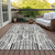3' X 5' Gray Ivory And Charcoal Abstract Washable Indoor Outdoor Area Rug