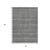 3' X 5' Pewter And Gray Striped Washable Indoor Outdoor Area Rug