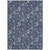 3' X 5' Denim Blue And Navy Blue Floral Washable Indoor Outdoor Area Rug - Denim Blue, Navy Blue