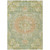 3' X 5' Artichoke Green Floral Medallion Washable Indoor Outdoor Area Rug