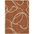 3' X 5' Copper And Ivory Abstract Washable Indoor Outdoor Area Rug