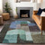 5' X 8' Brown Blue And Green Abstract Washable Indoor Outdoor Area Rug - 880016654769