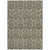 3' X 5' Taupe and Beige Damask Washable Non Skid Indoor Outdoor Area Rug