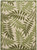 6' X 9' Ivory And Green Palm Leaf Indoor Outdoor Area Rug