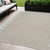 5' X 7' Beige And Brown Geometric Distressed Indoor Outdoor Area Rug - Beige, Brown