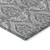 3' X 5' Gray Damask Washable Non Skid Indoor Outdoor Area Rug